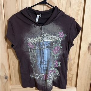 Susan Lawrence Brown Graphic Women’s Hoodie Top